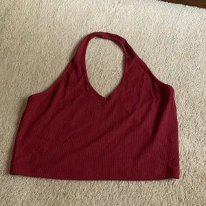 Red halter top